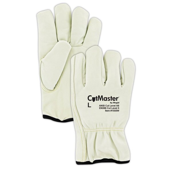 Magid Cutmaster 1555W Thermal Leather Drivers Glove – Cut Level A6, Small 1555W-S